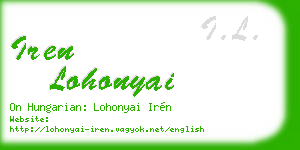 iren lohonyai business card